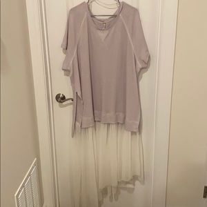 Free people shirt with tulle detail